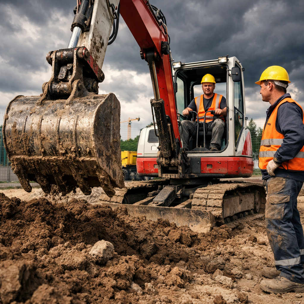 Galabau Arbeiter am arbeiten